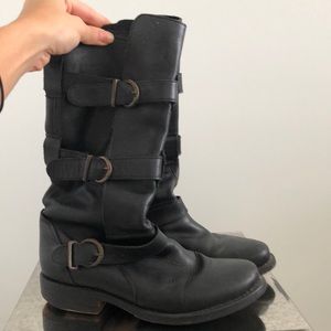 Steve Madden Tall flat ankle boot with buckled